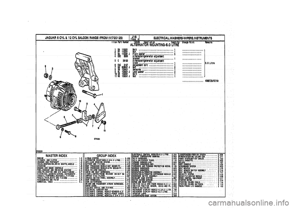 JAGUAR XJ 1994 2.G Parts Catalogue 2 