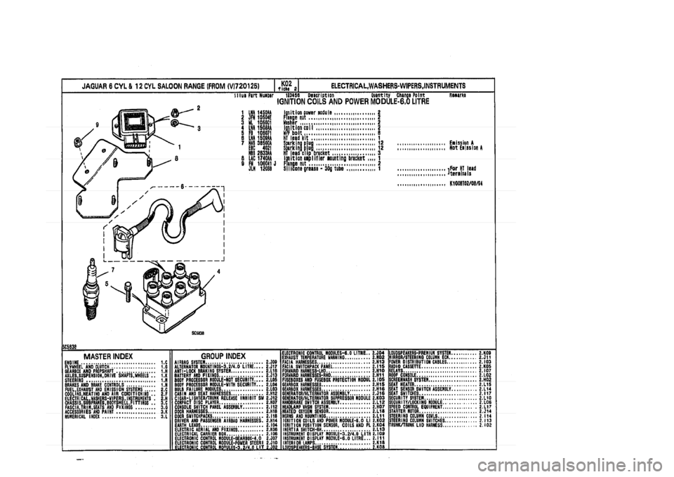 JAGUAR XJ 1994 2.G Parts Catalogue 2 