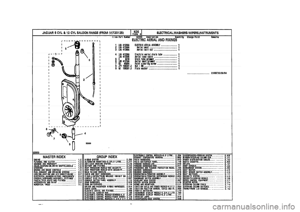 JAGUAR XJ 1994 2.G Parts Catalogue 2 