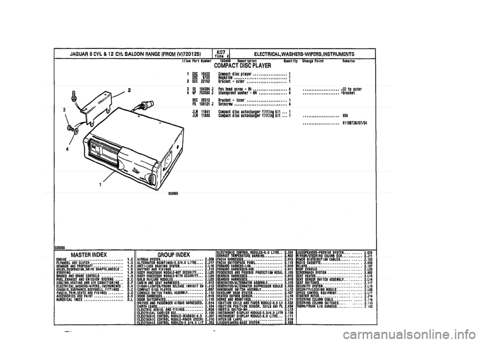 JAGUAR XJ 1994 2.G Parts Catalogue 2 