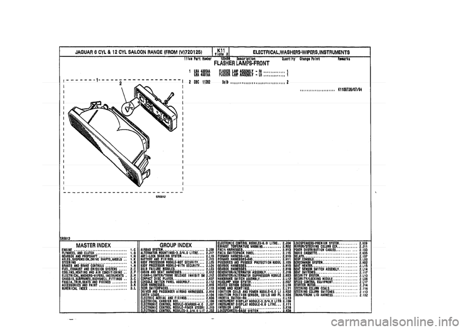 JAGUAR XJ 1994 2.G Parts Catalogue 2 JAGUAR XJ 1994 2.G Parts Catalogue 2