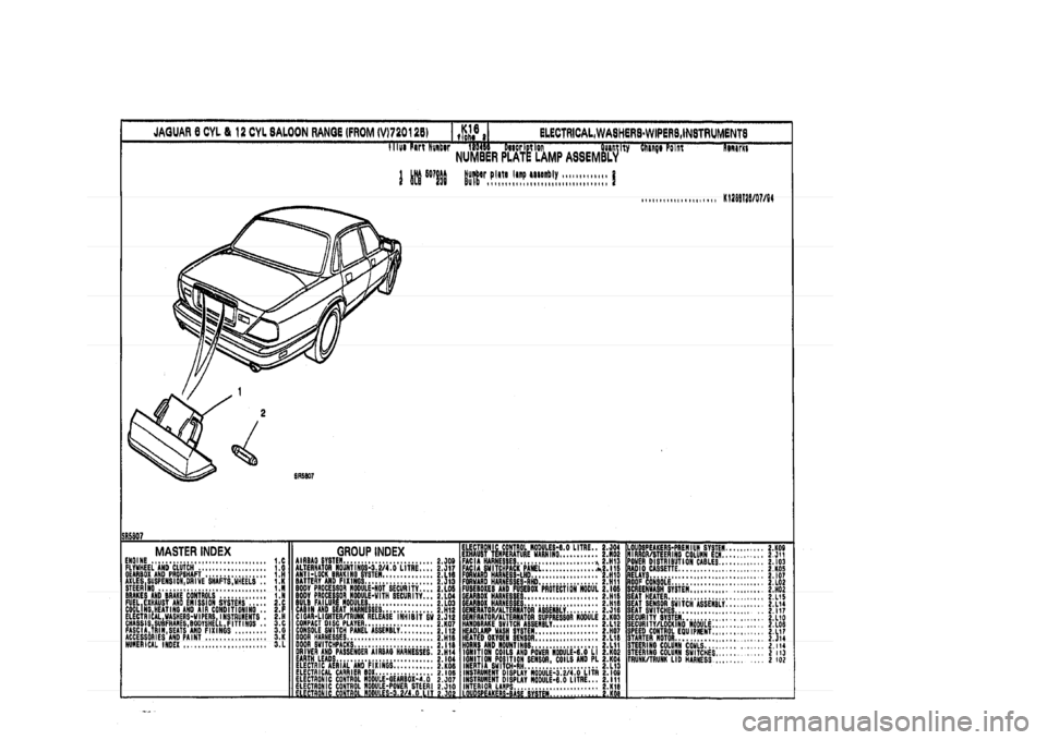 JAGUAR XJ 1994 2.G Parts Catalogue 2 JAGUAR XJ 1994 2.G Parts Catalogue 2