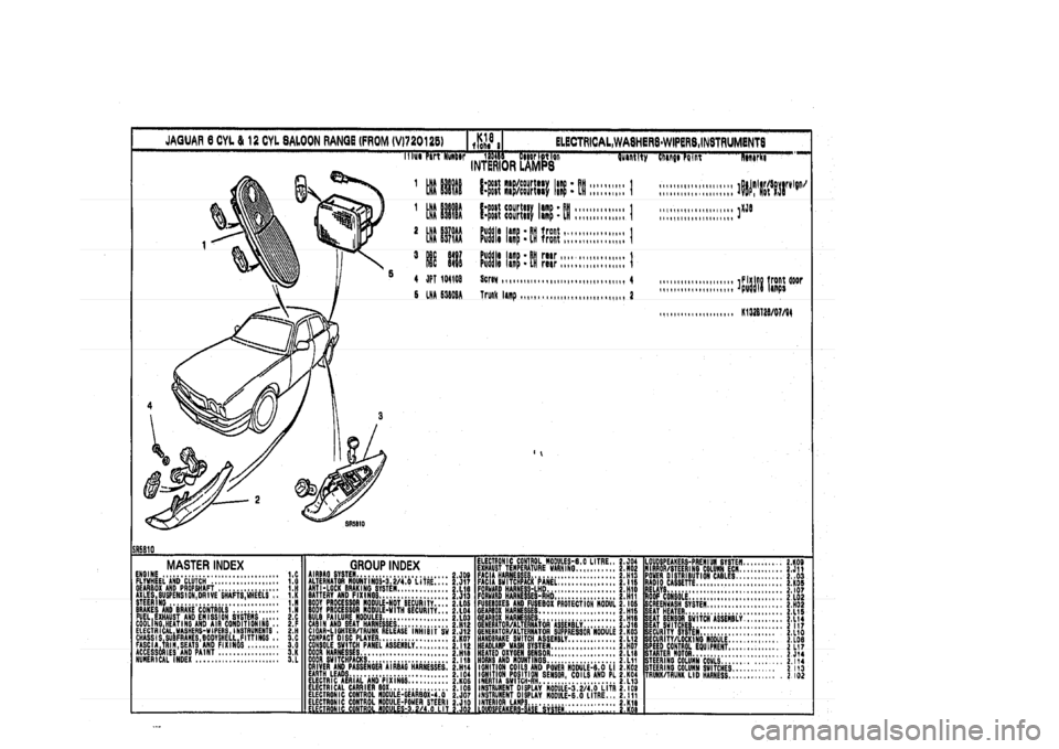 JAGUAR XJ 1994 2.G Parts Catalogue 2 JAGUAR XJ 1994 2.G Parts Catalogue 2