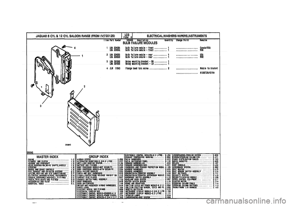 JAGUAR XJ 1994 2.G Parts Catalogue 2 