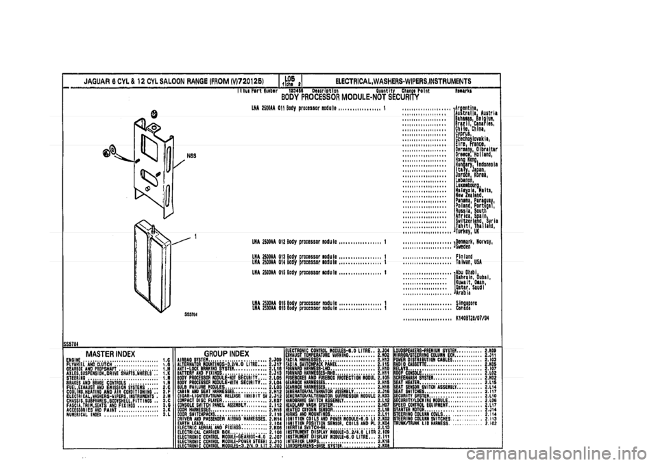 JAGUAR XJ 1994 2.G Parts Catalogue 2 