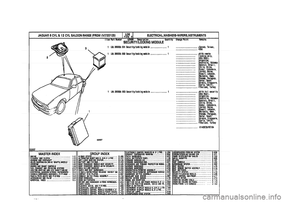 JAGUAR XJ 1994 2.G Parts Catalogue 2 