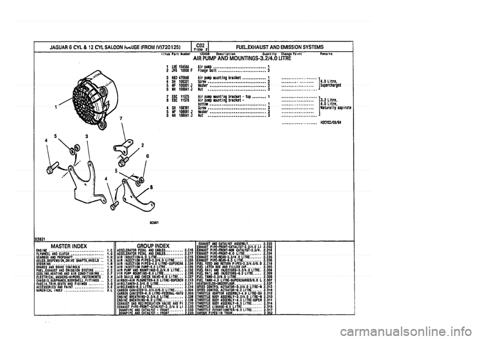 JAGUAR XJ 1994 2.G Parts Catalogue 2 