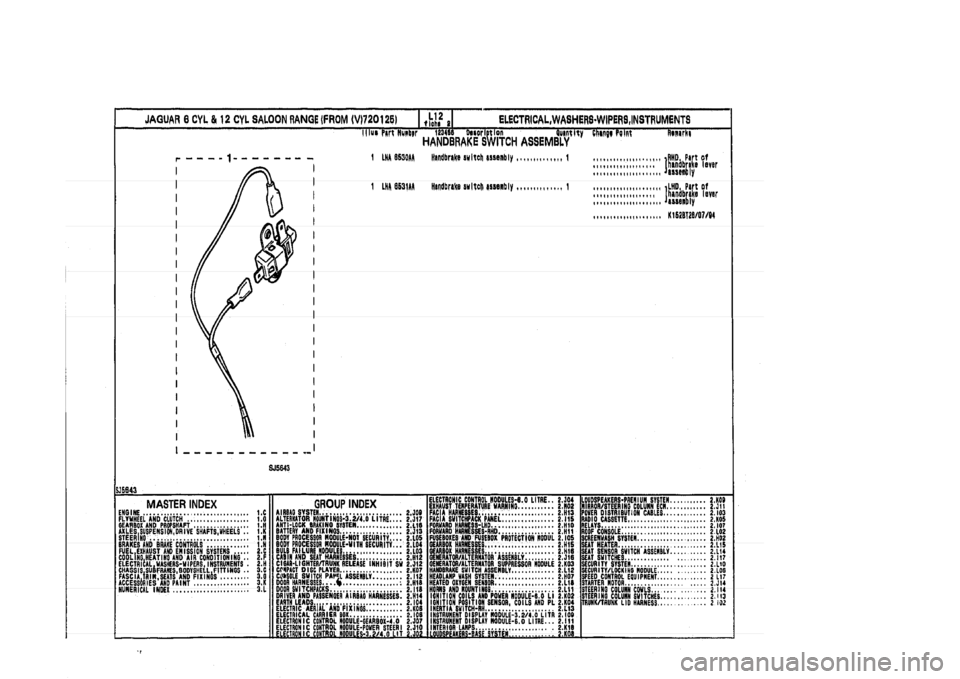 JAGUAR XJ 1994 2.G Parts Catalogue 2 JAGUAR XJ 1994 2.G Parts Catalogue 2