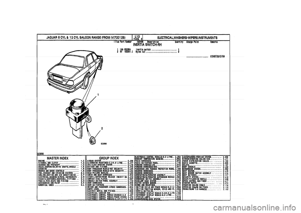 JAGUAR XJ 1994 2.G Parts Catalogue 2 JAGUAR XJ 1994 2.G Parts Catalogue 2