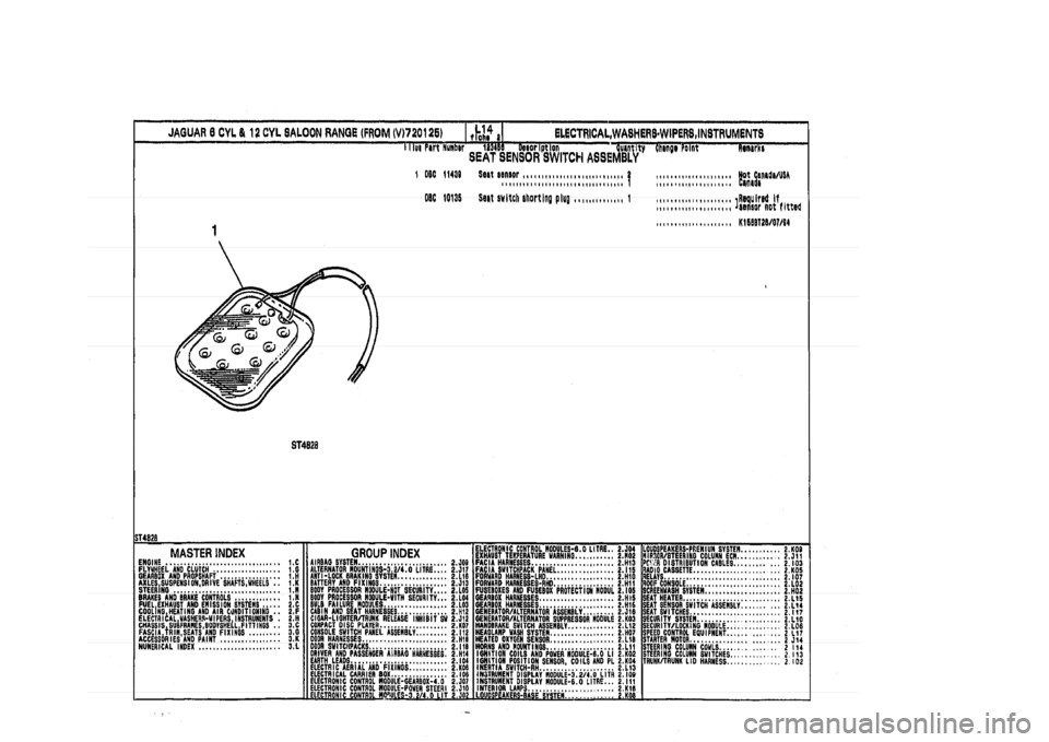 JAGUAR XJ 1994 2.G Parts Catalogue 2 JAGUAR XJ 1994 2.G Parts Catalogue 2