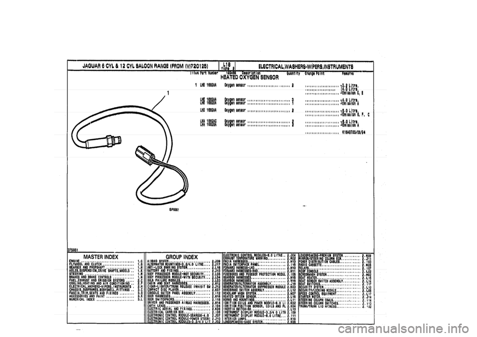 JAGUAR XJ 1994 2.G Parts Catalogue 2 JAGUAR XJ 1994 2.G Parts Catalogue 2