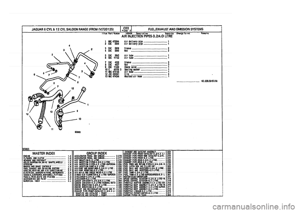 JAGUAR XJ 1994 2.G Parts Catalogue 2 