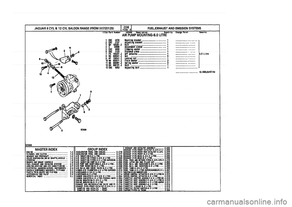 JAGUAR XJ 1994 2.G Parts Catalogue 2 JAGUAR XJ 1994 2.G Parts Catalogue 2