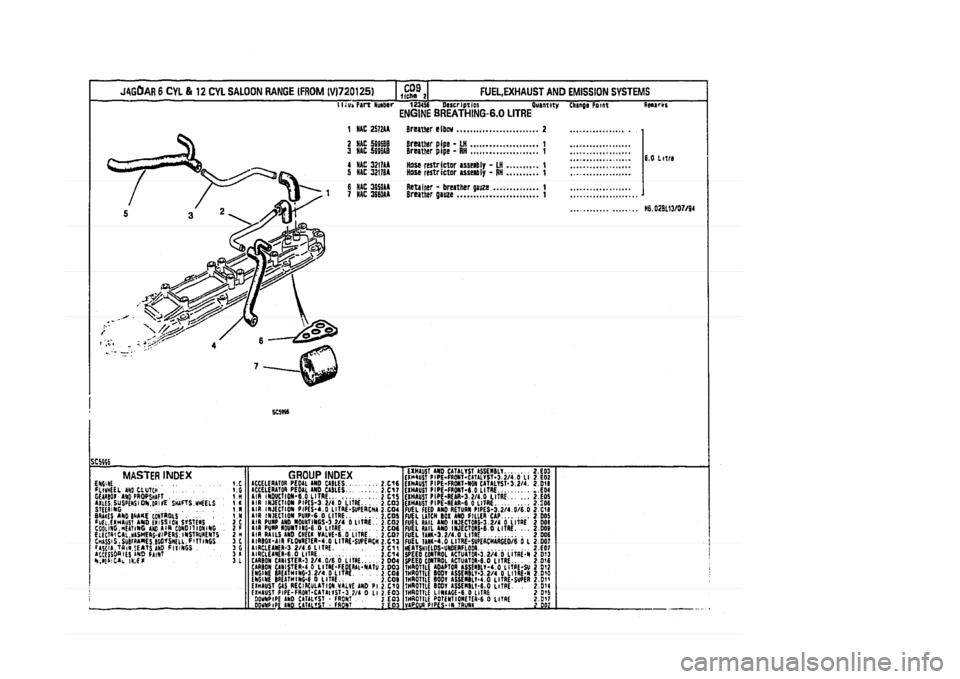 JAGUAR XJ 1994 2.G Parts Catalogue 2 