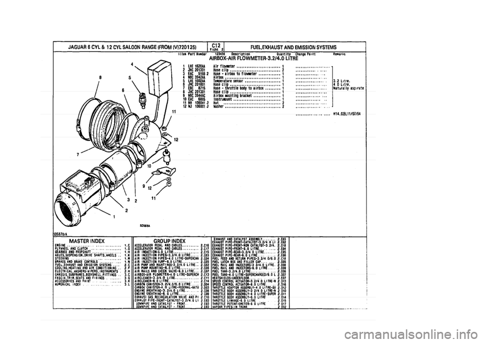 JAGUAR XJ 1994 2.G Parts Catalogue 2 