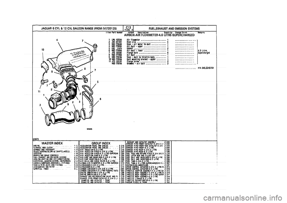 JAGUAR XJ 1994 2.G Parts Catalogue 2 