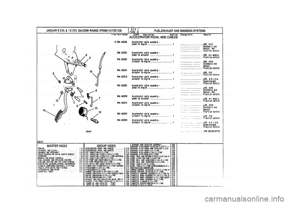 JAGUAR XJ 1994 2.G Parts Catalogue 2 