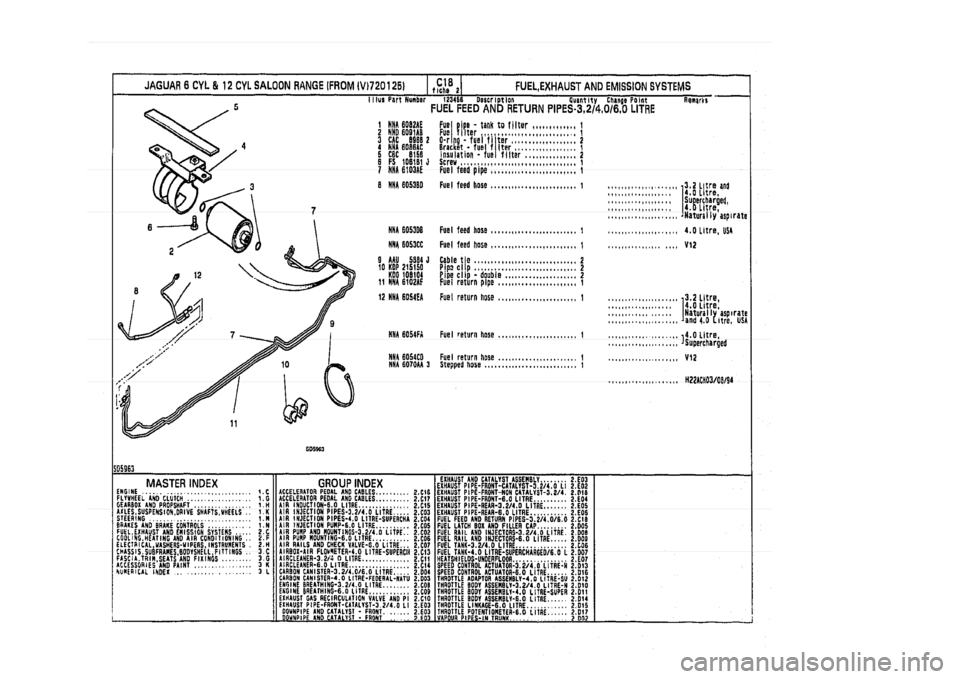 JAGUAR XJ 1994 2.G Parts Catalogue 2 