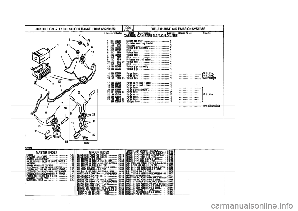 JAGUAR XJ 1994 2.G Parts Catalogue 2 