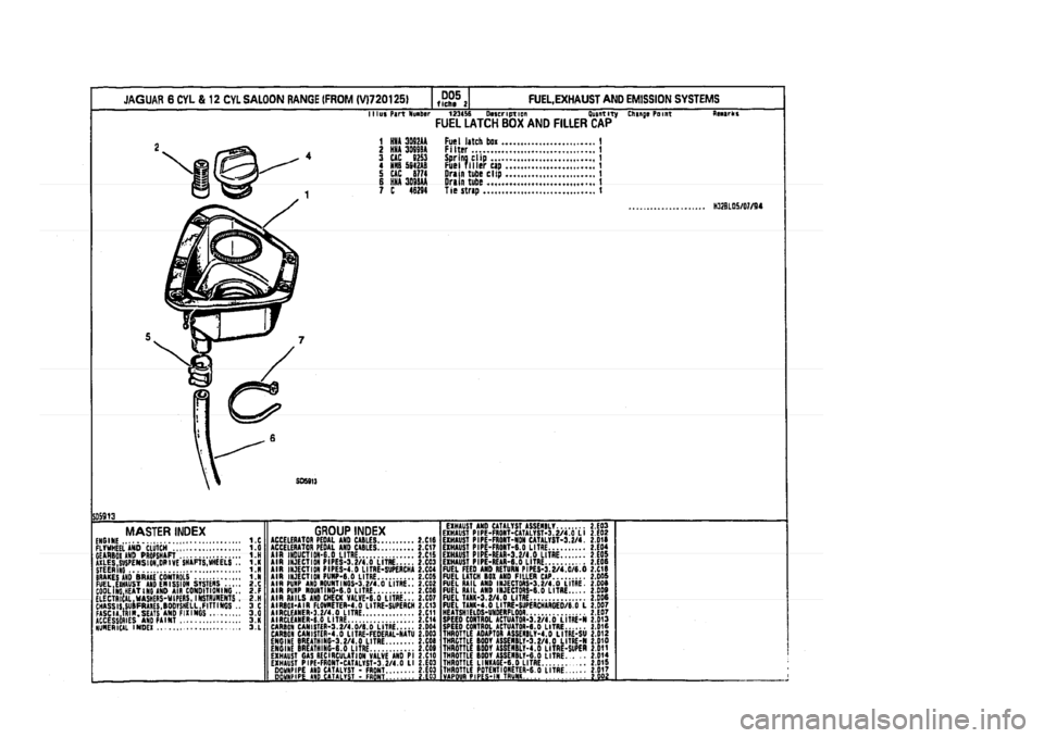 JAGUAR XJ 1994 2.G Parts Catalogue 2 