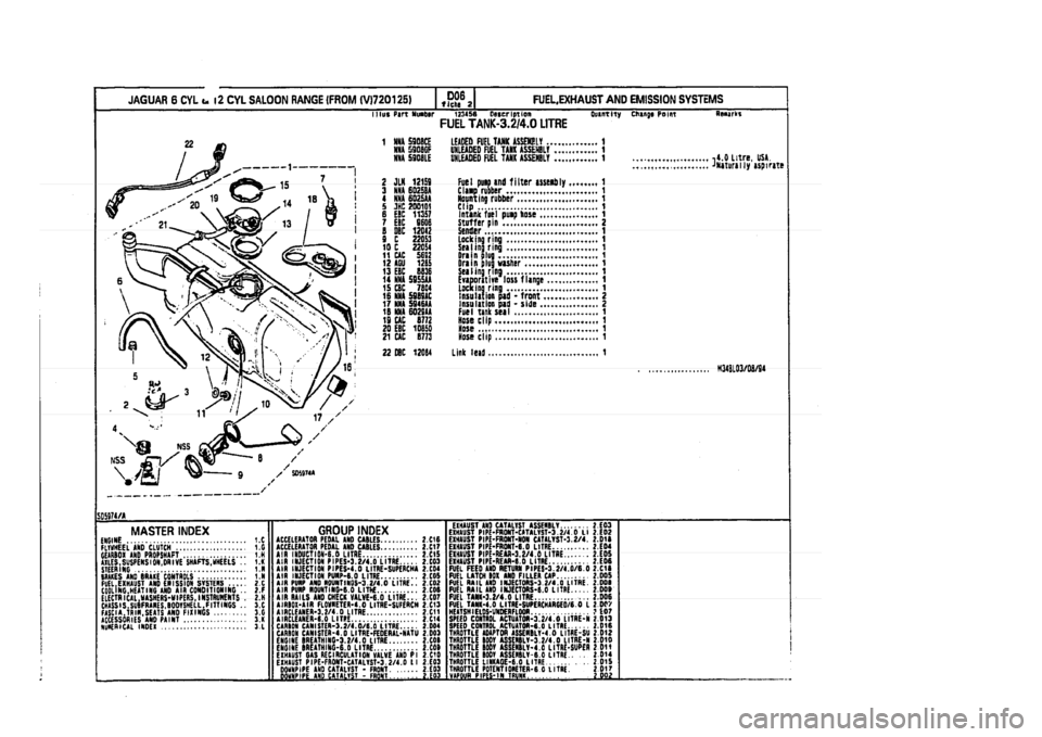 JAGUAR XJ 1994 2.G Parts Catalogue 2 