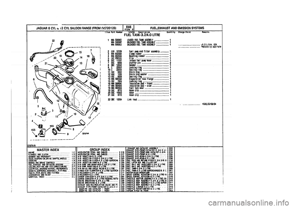 JAGUAR XJ 1994 2.G Parts Catalogue 2 JAGUAR XJ 1994 2.G Parts Catalogue 2