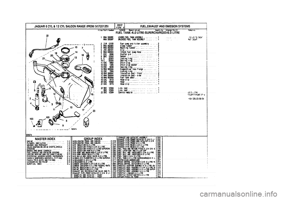 JAGUAR XJ 1994 2.G Parts Catalogue 2 