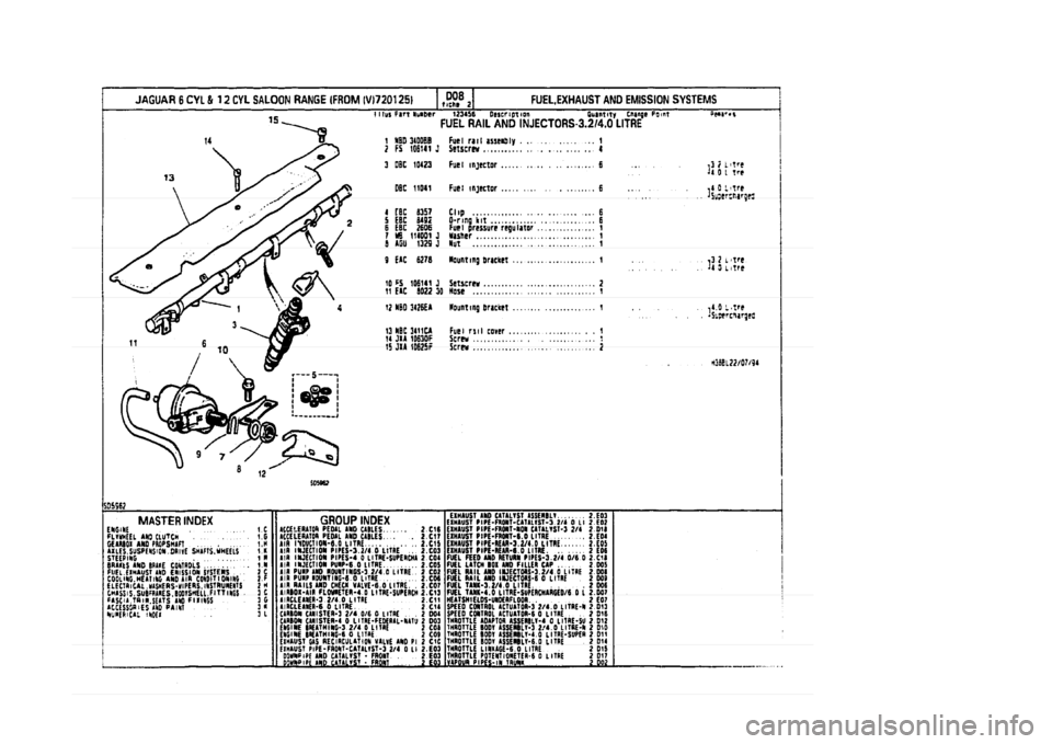 JAGUAR XJ 1994 2.G Parts Catalogue 2 