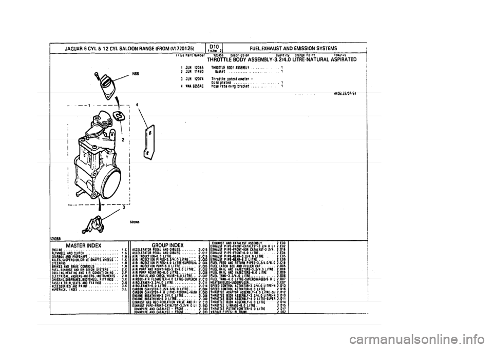 JAGUAR XJ 1994 2.G Parts Catalogue 2 