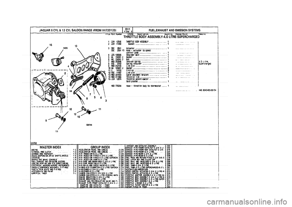 JAGUAR XJ 1994 2.G Parts Catalogue 2 