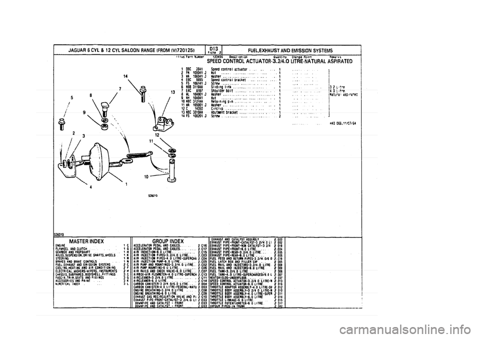 JAGUAR XJ 1994 2.G Parts Catalogue 2 