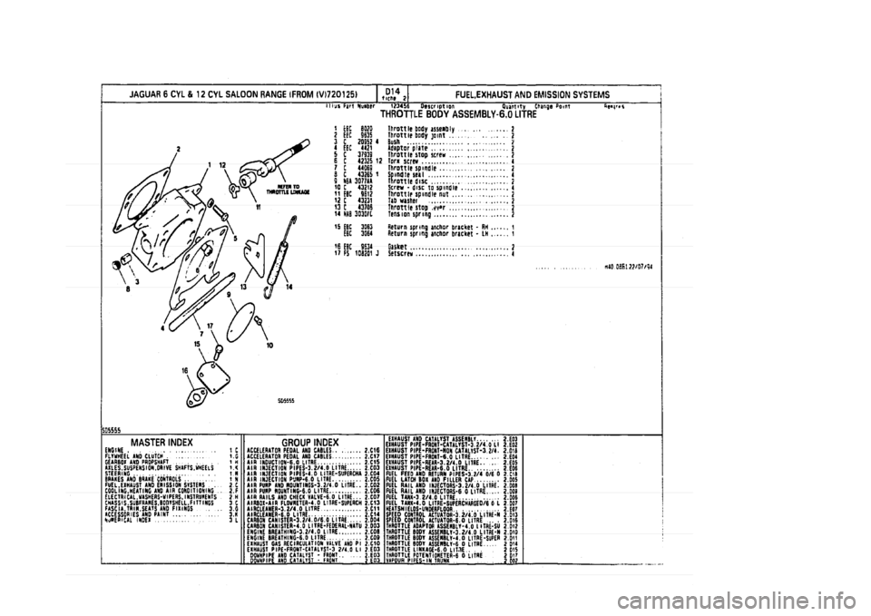 JAGUAR XJ 1994 2.G Parts Catalogue 2 