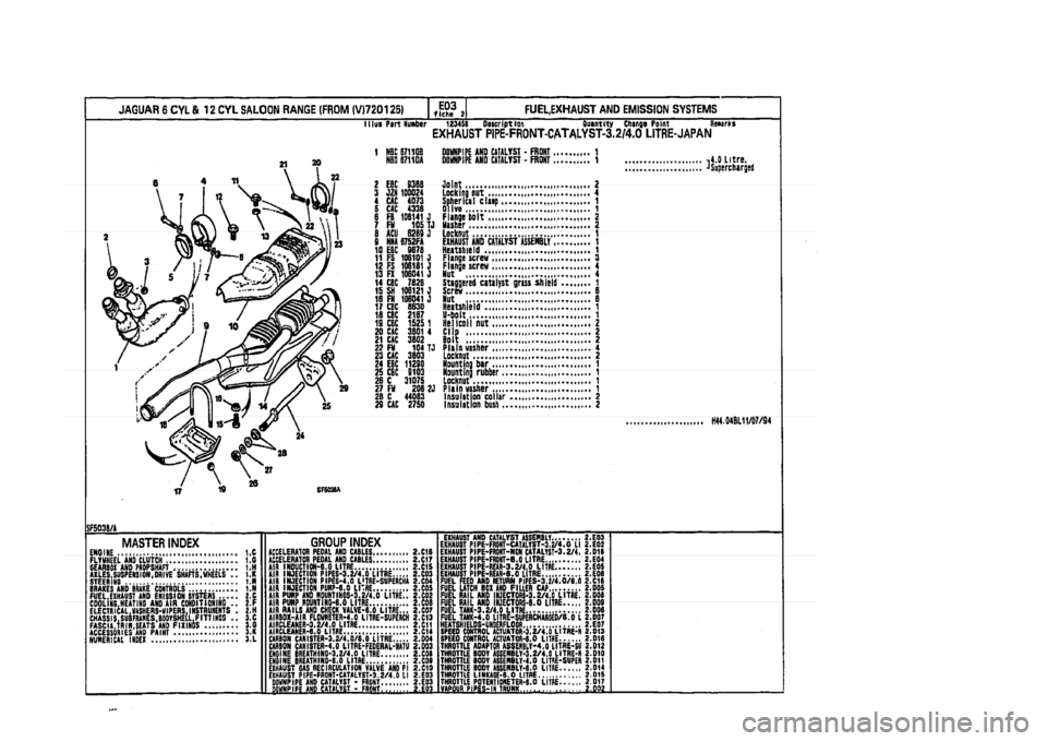 JAGUAR XJ 1994 2.G Parts Catalogue 2 JAGUAR XJ 1994 2.G Parts Catalogue 2