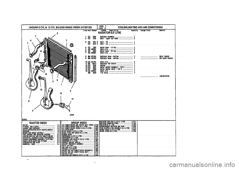 JAGUAR XJ 1994 2.G Parts Catalogue 2 