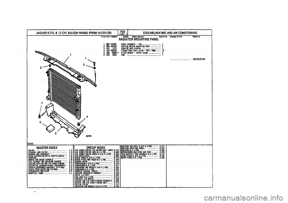 JAGUAR XJ 1994 2.G Parts Catalogue 2 