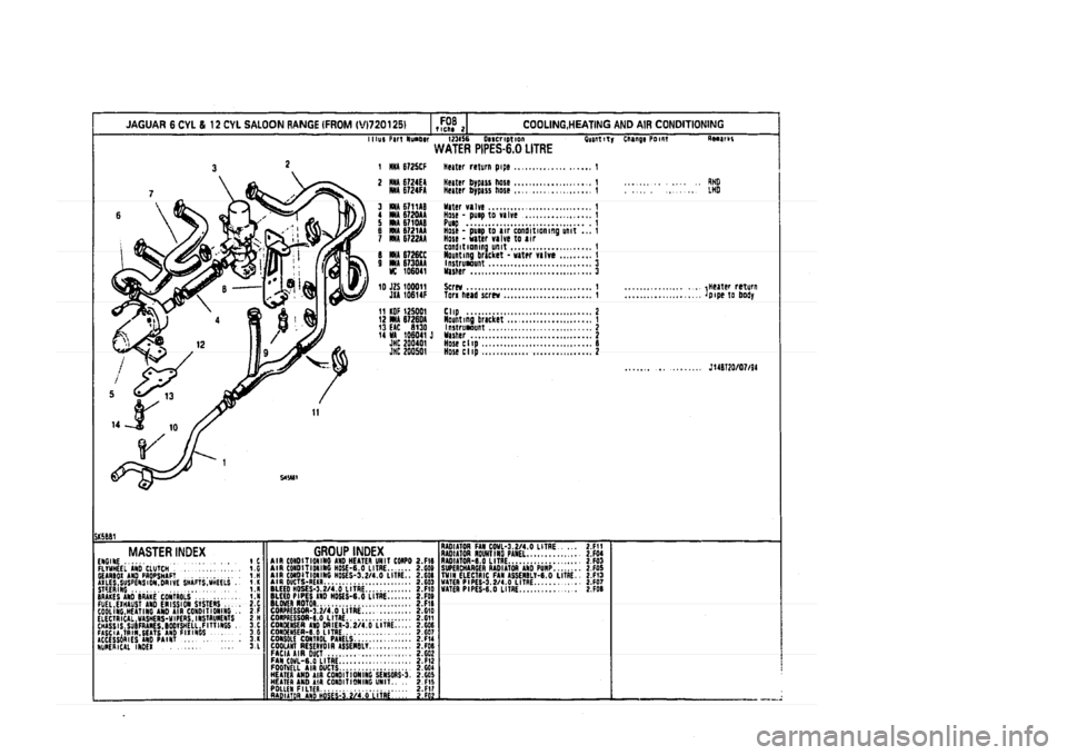 JAGUAR XJ 1994 2.G Parts Catalogue 2 