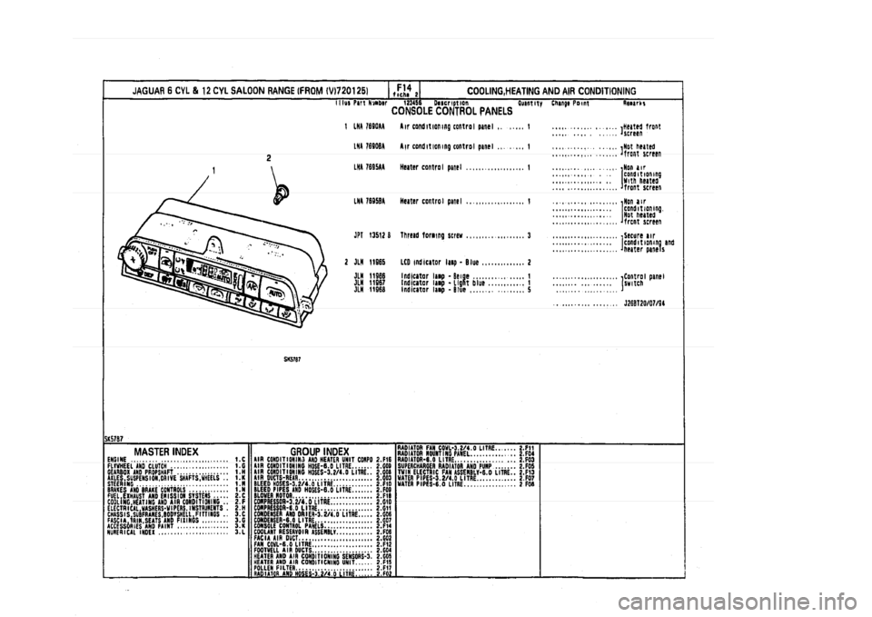 JAGUAR XJ 1994 2.G Parts Catalogue 2 JAGUAR XJ 1994 2.G Parts Catalogue 2