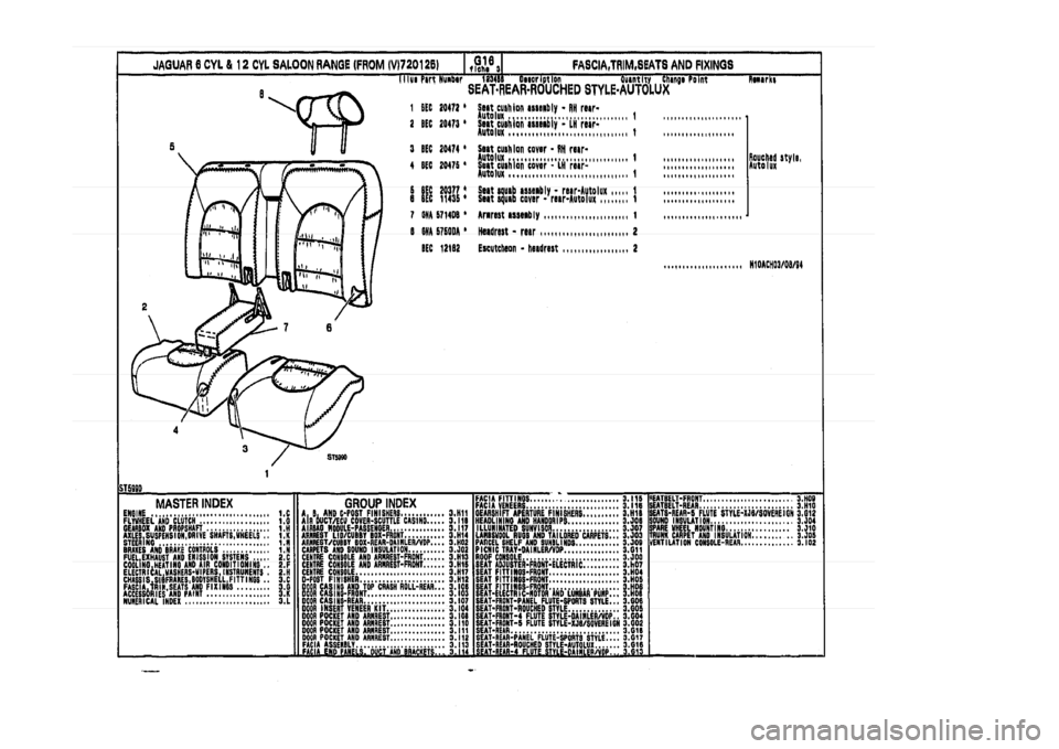 JAGUAR XJ 1994 2.G Parts Catalogue 3 JAGUAR XJ 1994 2.G Parts Catalogue 3