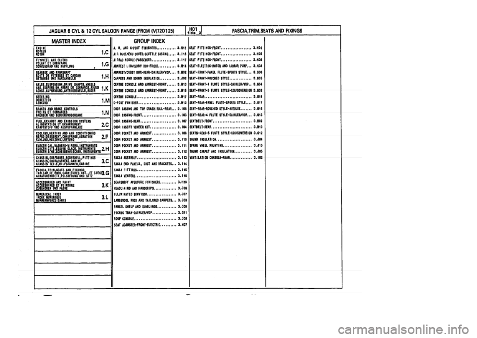 JAGUAR XJ 1994 2.G Parts Catalogue 3 JAGUAR XJ 1994 2.G Parts Catalogue 3