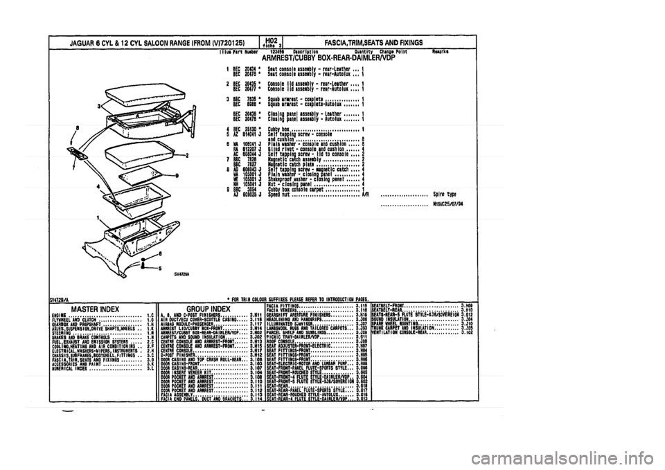 JAGUAR XJ 1994 2.G Parts Catalogue 3 JAGUAR XJ 1994 2.G Parts Catalogue 3