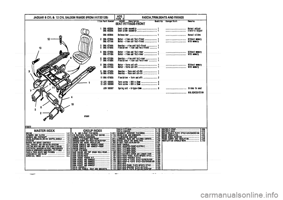 JAGUAR XJ 1994 2.G Parts Catalogue 3 JAGUAR XJ 1994 2.G Parts Catalogue 3
