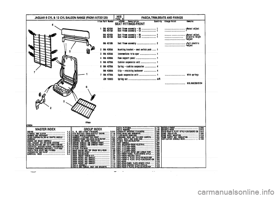 JAGUAR XJ 1994 2.G Parts Catalogue 3 JAGUAR XJ 1994 2.G Parts Catalogue 3