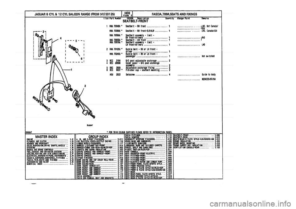 JAGUAR XJ 1994 2.G Parts Catalogue 3 JAGUAR XJ 1994 2.G Parts Catalogue 3