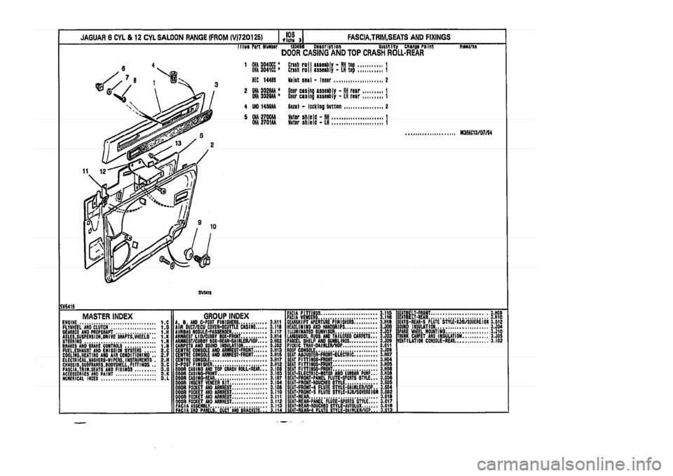 JAGUAR XJ 1994 2.G Parts Catalogue 3 JAGUAR XJ 1994 2.G Parts Catalogue 3
