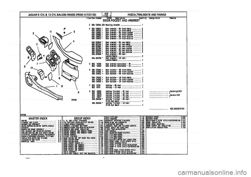 JAGUAR XJ 1994 2.G Parts Catalogue 3 JAGUAR XJ 1994 2.G Parts Catalogue 3
