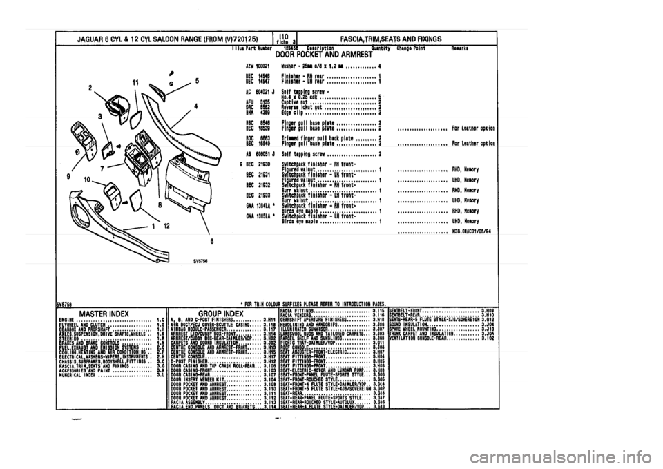 JAGUAR XJ 1994 2.G Parts Catalogue 3 JAGUAR XJ 1994 2.G Parts Catalogue 3