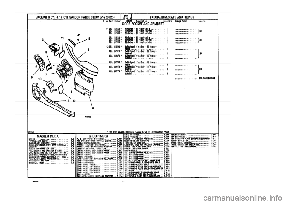 JAGUAR XJ 1994 2.G Parts Catalogue 3 JAGUAR XJ 1994 2.G Parts Catalogue 3