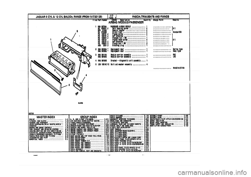 JAGUAR XJ 1994 2.G Parts Catalogue 3 