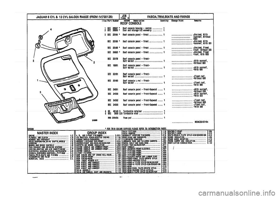 JAGUAR XJ 1994 2.G Parts Catalogue 3 