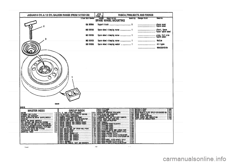 JAGUAR XJ 1994 2.G Parts Catalogue 3 